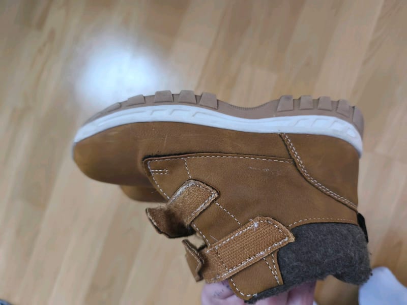 Kinderstiefel Klettverschluss gefüttert – Braun Gr 29 – Bild 8 von 9
