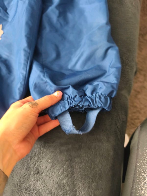 Blaue Kinder-Regenhose mit Trägern und Fuchs-Motiv – Größe 98 – Bild 2 von 4