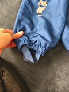 Blaue Kinder-Regenhose mit Trägern und Fuchs-Motiv – Größe 98 — Bild 3 von 4 anzeigen