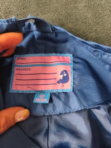Blaue Kinder-Regenhose mit Trägern und Fuchs-Motiv – Größe 98 — Bild 4 von 4 anzeigen