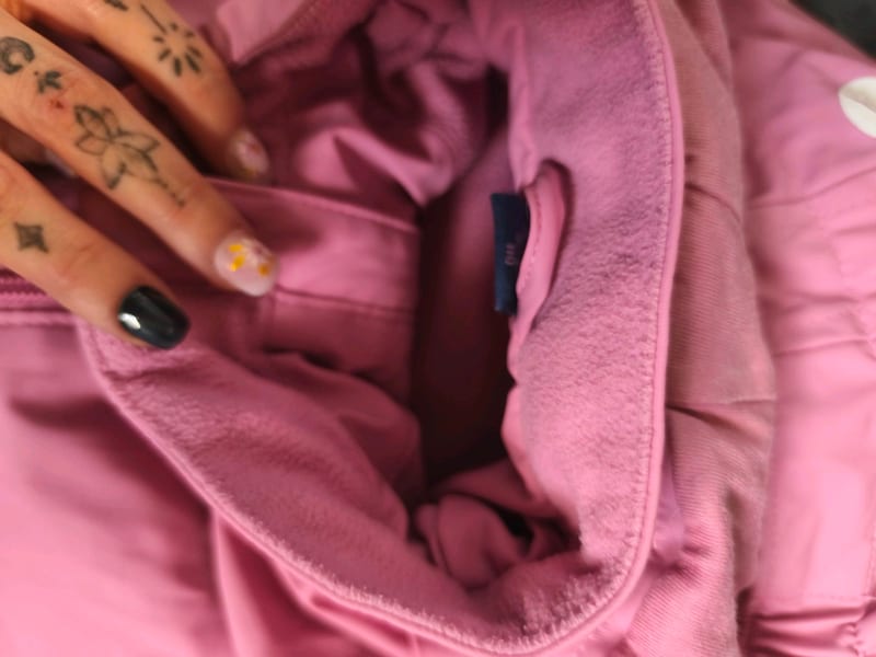 Pinke Kinderjacke mit Kapuze und Katzenohren – Größe 110 – Rosa – Bild 6 von 6