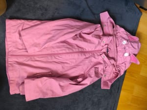 Pinke Kinderjacke mit Kapuze und Katzenohren – Größe 110 – Rosa