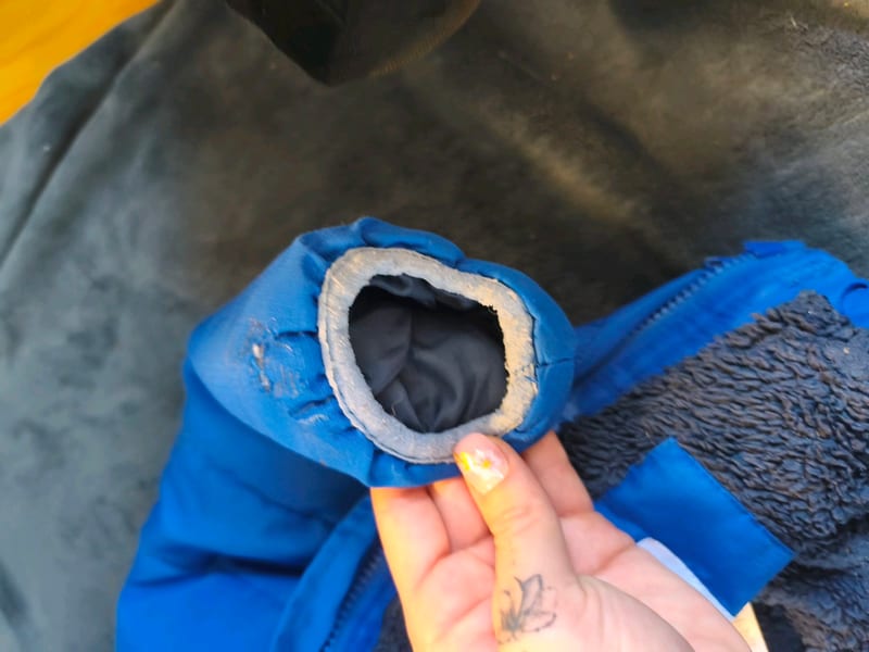 Jungen Gefütterte Winterjacke mit Kapuze in Blau – Weltraum-Motiv – Größe 116 – Bild 7 von 8