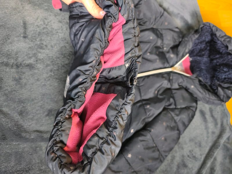 Mädchen Winterjacke mit Sternen-Muster und Kapuze – Größe 98 – Blau – Bild 5 von 7