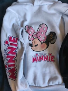 Mädchen Minnie Maus Set – Hoodie und Hose, Schwarz – Größe 122 — Bild 3 von 4 anzeigen