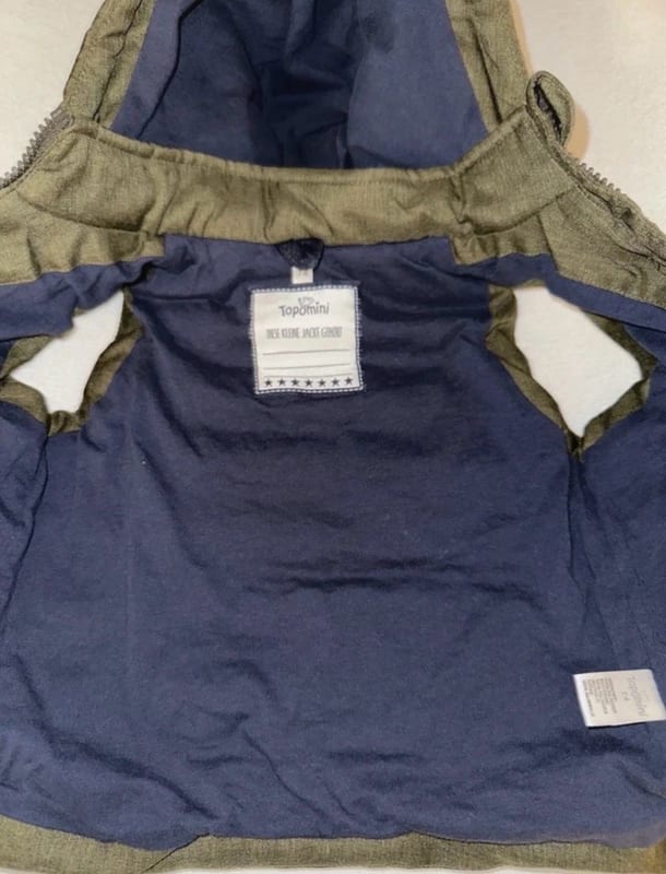 Baby Steppweste mit Kapuze – Größe 74 – Grün – Bild 3 von 3