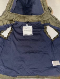 Baby Steppweste mit Kapuze – Größe 74 – Grün — Bild 3 von 3 anzeigen