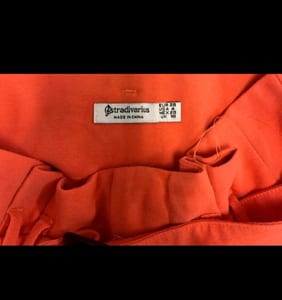 Damenhose Paperbag-Bund mit Gürtel, Orange – Größe 38 — Bild 2 von 2 anzeigen