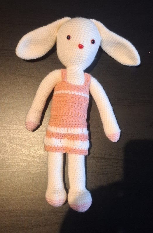 Selfmade Gehäkeltes Baby-Set – Häkel-Hase & Schnuffeltuch – Bild 8 von 9