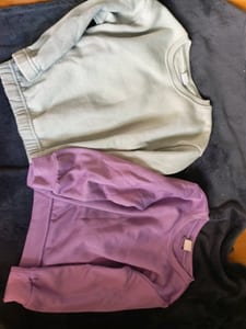Mädchen 2er Pack Sweatshirts – Größe 116 – Lila — Bild 1 von 3 anzeigen