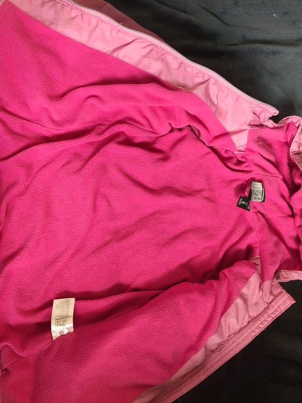 Rosa Winterjacke mit Kapuze für Mädchen – Größe 110 – Bild 6 von 7
