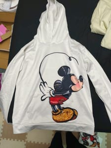 Damen Langarmshirt mit Micky-Maus-Motiv – Weiß – Größe S