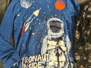 2x Langarmshirt Astronaut Weltraum – Jungen – Größe 110 – Blau — Bild 2 von 5 anzeigen