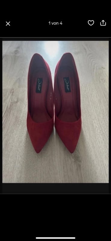 Damen Rote Pumps mit Stilettoabsatz – spitze Form – Größe 37