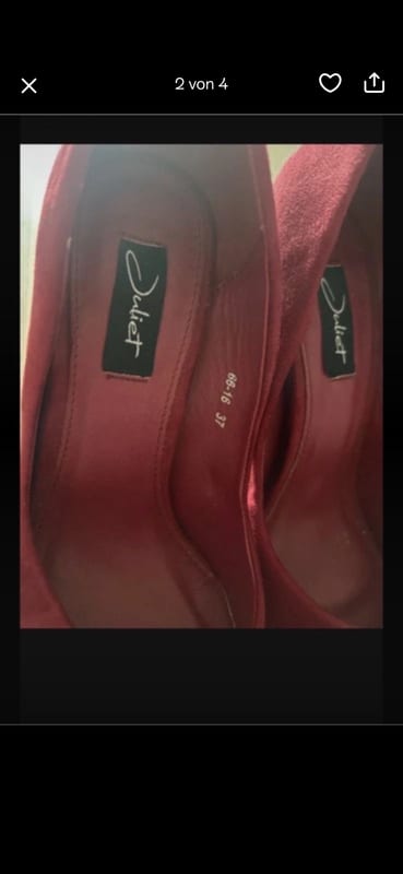 Damen Rote Pumps mit Stilettoabsatz – spitze Form – Größe 37 – Bild 2 von 4