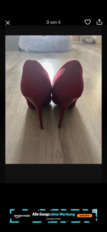 Damen Rote Pumps mit Stilettoabsatz – spitze Form – Größe 37 – Bild 3 von 4