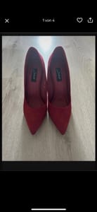 Damen Rote Pumps mit Stilettoabsatz – spitze Form – Größe 37
