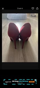 Damen Rote Pumps mit Stilettoabsatz – spitze Form – Größe 37 – Bild 3 von 4