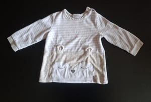Süßer Baby-Schlafanzug / Zweiteiler Gr.80 – Beige – Bild 2 von 6