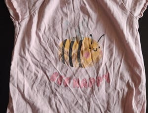 Süßer Baby-Romper "Bee Happy" Gr. 80 – Rosa – Bild 2 von 3