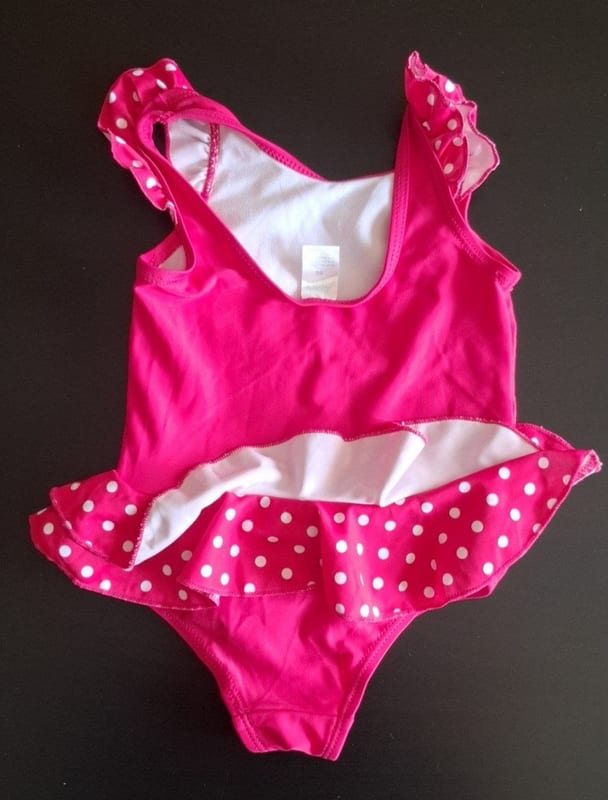 Mädchen Minnie Mouse Badeanzug mit Rock & Punkte-Rüschen Gr.80 – Rosa – Bild 2 von 2