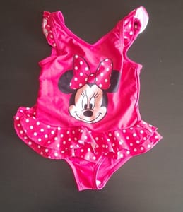 Mädchen Minnie Mouse Badeanzug mit Rock & Punkte-Rüschen Gr.80 – Rosa