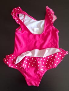 Mädchen Minnie Mouse Badeanzug mit Rock & Punkte-Rüschen Gr.80 – Rosa – Bild 2 von 2