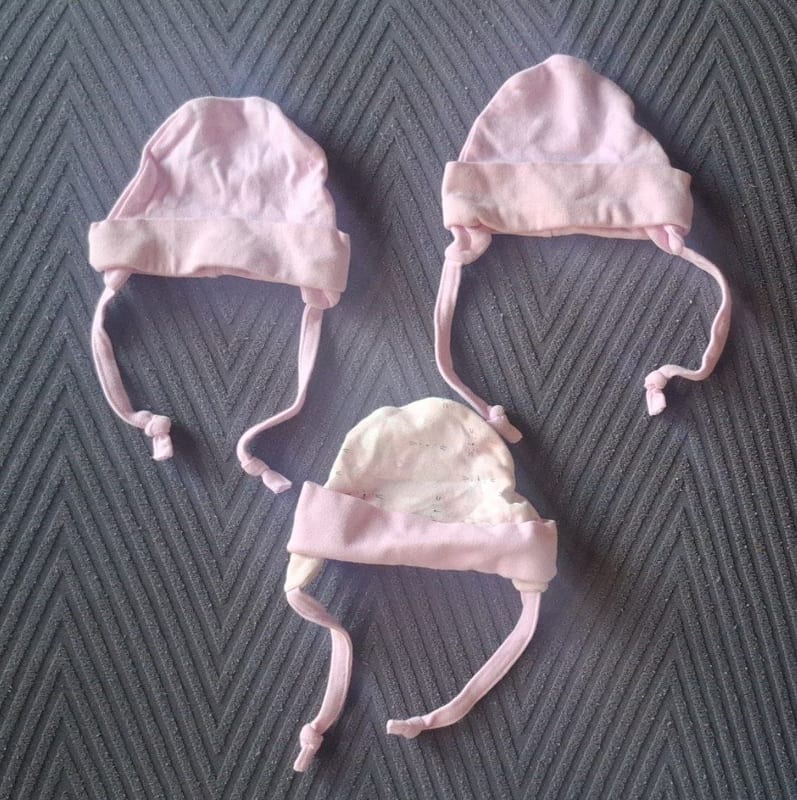 Mädchen 3er Set Newborn Mützen Gr. 56 – Rosa