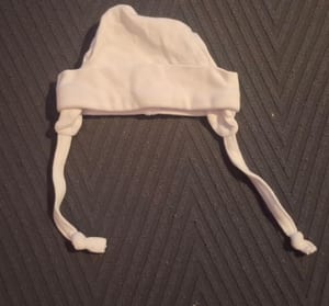 Mädchen 2er Set Newborn Mützen (Gr. 50 bis 56) – Weiß – Bild 2 von 2
