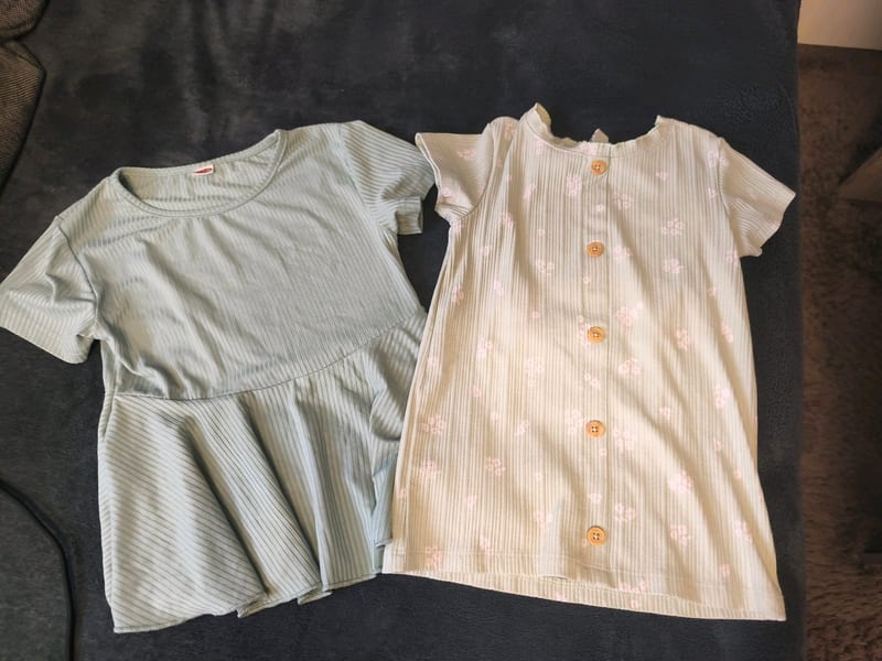 Mädchen 2er Set Shirts Gr. 110 – Mintgrün