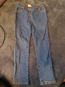 Jeans-Leggings für Mädchen, Dunkelblau mit Gummibund – Größe 110