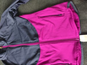 Mädchen Sportjacke mit Reißverschluss in Marine und Pink – Größe 128 – Blau/Rosa – Bild 3 von 5