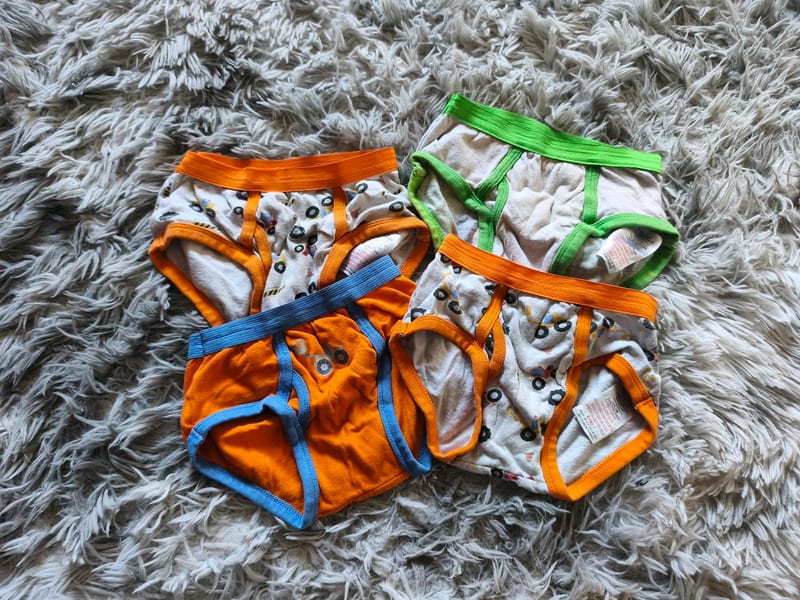 Kinder-Unterhosen 4er-Pack mit Automotiven – Jungen – Größe 104 – Orange