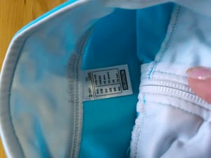 Jungen Sportjacke Reißverschluss türkis-weiß – Größe 134 – Bild 4 von 4