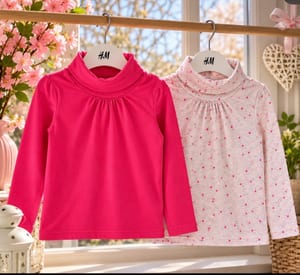 H&M Mädchen Rollkragenpullover – Größe 104 – Rosa