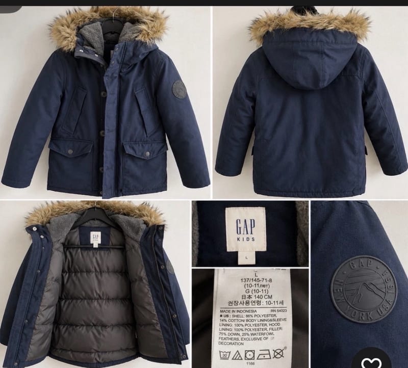 GAP Kinder Daunenjacke 140 – Größe 140 – Blau