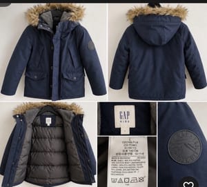 GAP Kinder Daunenjacke 140 – Größe 140 – Blau