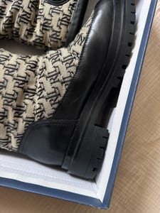 Damen Originale Ralf Lauren Boots Stiefeletten Stiefel Herbst Winter Schuhe – Größe 38 – Schwarz/Beige – Bild 6 von 10