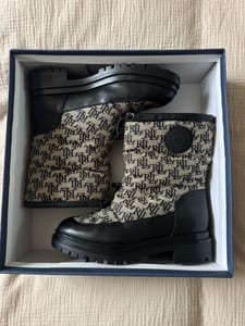 Damen Originale Ralf Lauren Boots Stiefeletten Stiefel Herbst Winter Schuhe – Größe 38 – Schwarz/Beige – Bild 7 von 10