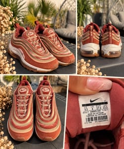 Nike Damen Sneaker samt Air Max 97 Ultra 17 LX – Dusty Peach Gr. 37 37,5 – Gold