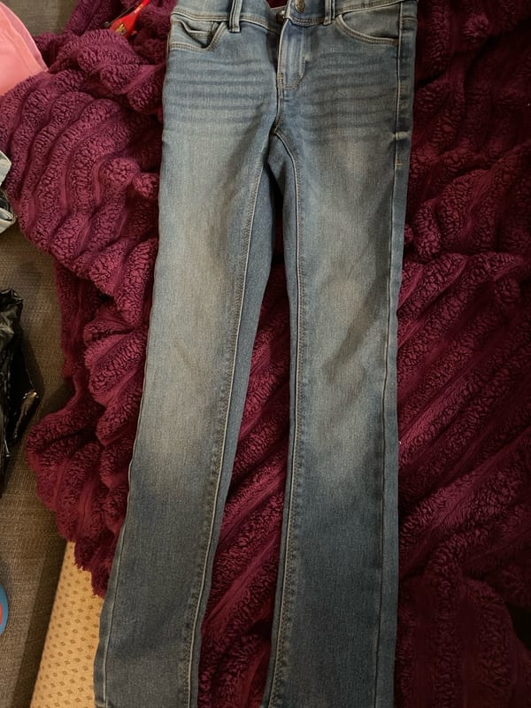 Mädchen Jeans – helle Waschung, Skinny-Schnitt – Größe 128 – Blau – Bild 3 von 3