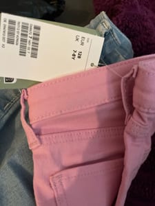 Mädchen Skinny-Hosen rosa und hellblau 2er-Set – Größe 128 – Bild 2 von 2