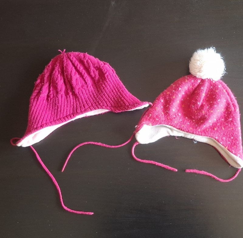 2er-Set Baby-Wintermützen Gr.74/80 – Rosa