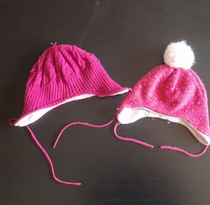 2er-Set Baby-Wintermützen Gr.74/80 – Rosa