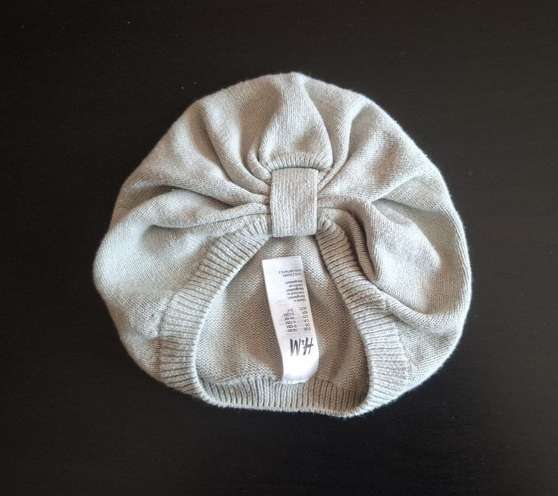 Mädchen Süße Strickmütze mit Schleife Gr. 74/80 – Grün