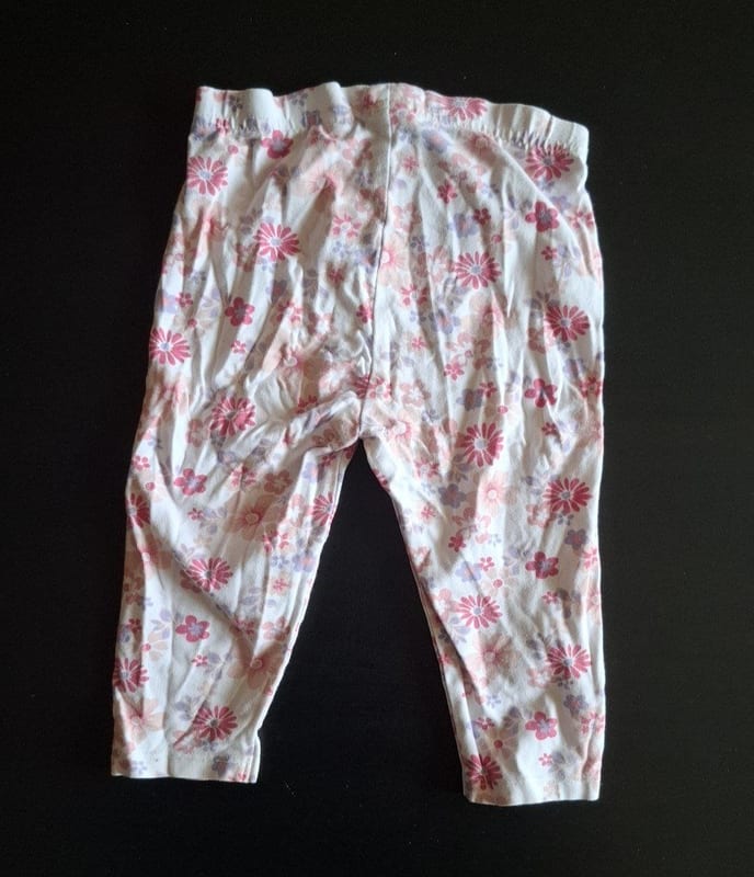 Kinder Leggings Gr.74 – Weiß/Rosa – Bild 2 von 2