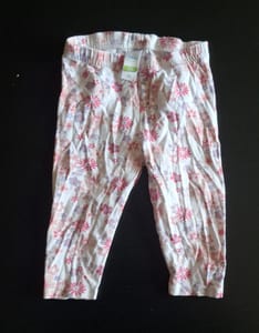 Kinder Leggings Gr.74 – Weiß/Rosa