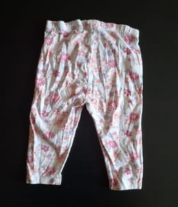 Kinder Leggings Gr.74 – Weiß/Rosa – Bild 2 von 2