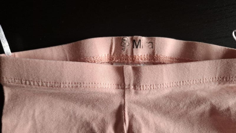 Süße rosa Baby-Leggings mit Mäusekanten-Bündchen Gr. 80 – Bild 2 von 3