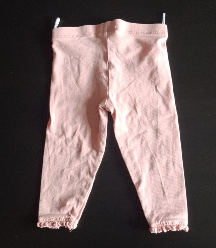 Süße rosa Baby-Leggings mit Mäusekanten-Bündchen Gr. 80 – Bild 3 von 3